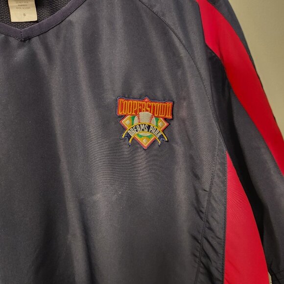 Cooperstown Jacket Dreams Park Mens Pullover Warm Up Jacket Vented Blue Size‎ S - Picture 3 of 9